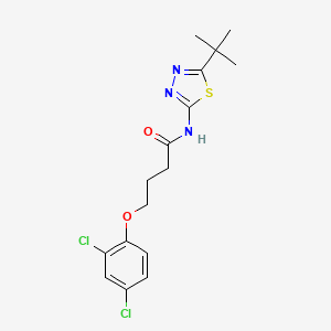 molecular formula C16H19Cl2N3O2S B5190195 N-[5-(TERT-BUTYL)-1,3,4-THIADIAZOL-2-YL]-4-(2,4-DICHLOROPHENOXY)BUTANAMIDE 