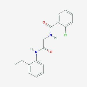 molecular formula C17H17ClN2O2 B5190219 2-chloro-N-{2-[(2-ethylphenyl)amino]-2-oxoethyl}benzamide 