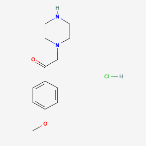 molecular formula C13H19ClN2O2 B5190240 1-(4-Methoxyphenyl)-2-piperazin-1-ylethanone;hydrochloride 