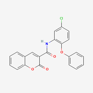 molecular formula C22H14ClNO4 B5190297 N-(5-chloro-2-phenoxyphenyl)-2-oxo-2H-chromene-3-carboxamide 