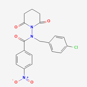 molecular formula C19H16ClN3O5 B5190303 N-(4-chlorobenzyl)-N-(2,6-dioxo-1-piperidinyl)-4-nitrobenzamide 