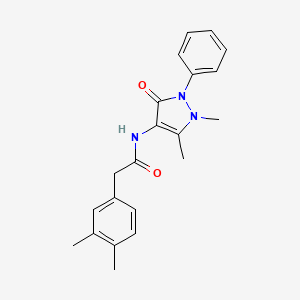 molecular formula C21H23N3O2 B5190311 N-(1,5-dimethyl-3-oxo-2-phenyl-2,3-dihydro-1H-pyrazol-4-yl)-2-(3,4-dimethylphenyl)acetamide 