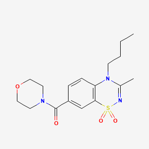 (4-BUTYL-3-METHYL-1,1-DIOXIDO-4H-1,2,4-BENZOTHIADIAZIN-7-YL)(4-MORPHOLINYL)METHANONE