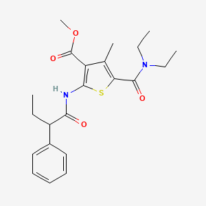 Methyl 5-(diethylcarbamoyl)-4-methyl-2-[(2-phenylbutanoyl)amino]thiophene-3-carboxylate