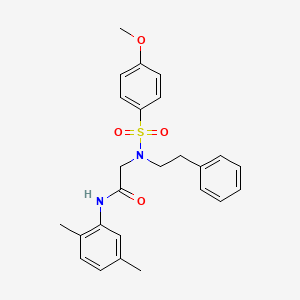 N~1~-(2,5-dimethylphenyl)-N~2~-[(4-methoxyphenyl)sulfonyl]-N~2~-(2-phenylethyl)glycinamide