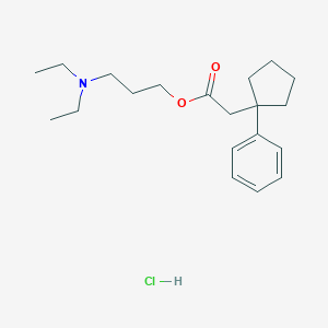 3-(Diethylamino)propyl 2-(1-phenylcyclopentyl)acetate;hydrochloride