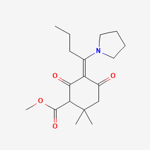 methyl 2,2-dimethyl-4,6-dioxo-5-[1-(1-pyrrolidinyl)butylidene]cyclohexanecarboxylate