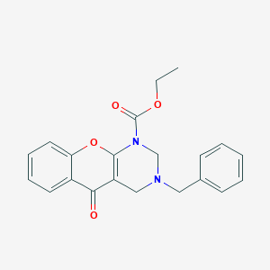 ethyl 3-benzyl-5-oxo-3,4-dihydro-2H-chromeno[2,3-d]pyrimidine-1(5H)-carboxylate