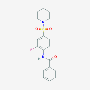 N-[2-fluoro-4-(1-piperidinylsulfonyl)phenyl]benzamide