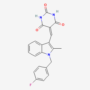 5-{[1-(4-fluorobenzyl)-2-methyl-1H-indol-3-yl]methylene}-2,4,6(1H,3H,5H)-pyrimidinetrione