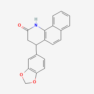 molecular formula C20H15NO3 B5190475 4-(1,3-benzodioxol-5-yl)-3,4-dihydrobenzo[h]quinolin-2(1H)-one CAS No. 5616-91-1