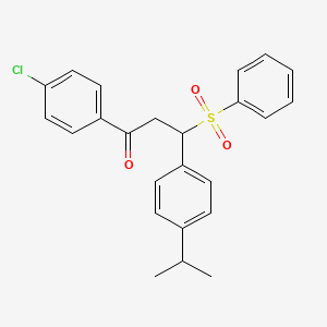 1-(4-Chlorophenyl)-3-(phenylsulfonyl)-3-[4-(propan-2-yl)phenyl]propan-1-one