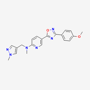 5-[3-(4-methoxyphenyl)-1,2,4-oxadiazol-5-yl]-N-methyl-N-[(1-methyl-1H-pyrazol-4-yl)methyl]-2-pyridinamine