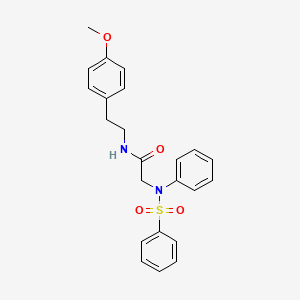 molecular formula C23H24N2O4S B5190545 N~1~-[2-(4-methoxyphenyl)ethyl]-N~2~-phenyl-N~2~-(phenylsulfonyl)glycinamide 