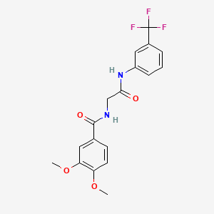 3,4-dimethoxy-N-(2-oxo-2-{[3-(trifluoromethyl)phenyl]amino}ethyl)benzamide