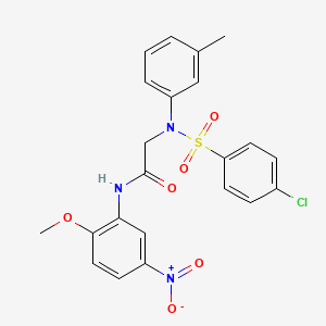 N~2~-[(4-chlorophenyl)sulfonyl]-N~1~-(2-methoxy-5-nitrophenyl)-N~2~-(3-methylphenyl)glycinamide