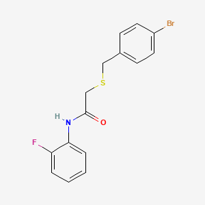 2-[(4-bromobenzyl)thio]-N-(2-fluorophenyl)acetamide