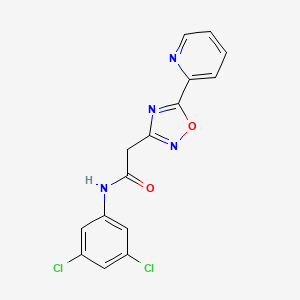 N-(3,5-dichlorophenyl)-2-(5-pyridin-2-yl-1,2,4-oxadiazol-3-yl)acetamide