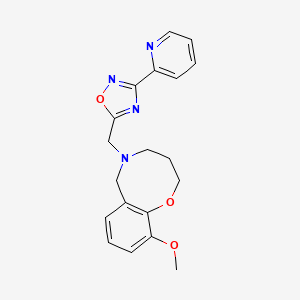 10-methoxy-5-{[3-(2-pyridinyl)-1,2,4-oxadiazol-5-yl]methyl}-3,4,5,6-tetrahydro-2H-1,5-benzoxazocine