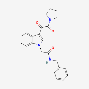 N-benzyl-2-{3-[oxo(1-pyrrolidinyl)acetyl]-1H-indol-1-yl}acetamide