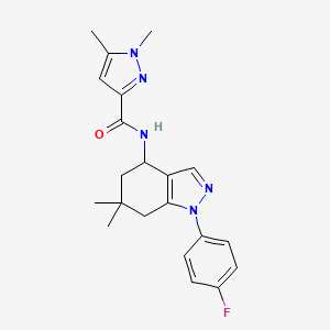 N-[1-(4-fluorophenyl)-6,6-dimethyl-4,5,6,7-tetrahydro-1H-indazol-4-yl]-1,5-dimethyl-1H-pyrazole-3-carboxamide