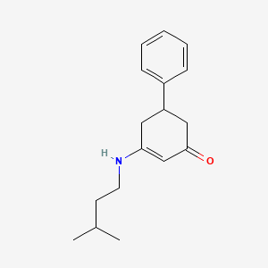 3-[(3-methylbutyl)amino]-5-phenyl-2-cyclohexen-1-one