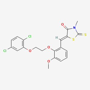 5-{2-[2-(2,5-dichlorophenoxy)ethoxy]-3-methoxybenzylidene}-3-methyl-2-thioxo-1,3-thiazolidin-4-one