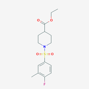 Ethyl 1-(4-fluoro-3-methylphenyl)sulfonylpiperidine-4-carboxylate