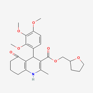 tetrahydro-2-furanylmethyl 2-methyl-5-oxo-4-(2,3,4-trimethoxyphenyl)-1,4,5,6,7,8-hexahydro-3-quinolinecarboxylate