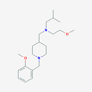 N-(2-methoxyethyl)-N-[[1-[(2-methoxyphenyl)methyl]piperidin-4-yl]methyl]-2-methylpropan-1-amine