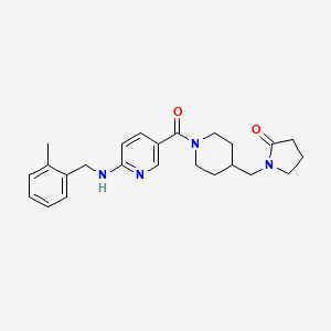 1-{[1-({6-[(2-methylbenzyl)amino]-3-pyridinyl}carbonyl)-4-piperidinyl]methyl}-2-pyrrolidinone