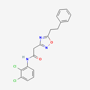 N-(2,3-dichlorophenyl)-2-[5-(2-phenylethyl)-1,2,4-oxadiazol-3-yl]acetamide