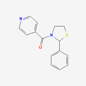 (2-Phenyl-1,3-thiazolidin-3-yl)-pyridin-4-ylmethanone