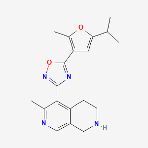 5-[5-(5-isopropyl-2-methyl-3-furyl)-1,2,4-oxadiazol-3-yl]-6-methyl-1,2,3,4-tetrahydro-2,7-naphthyridine trifluoroacetate