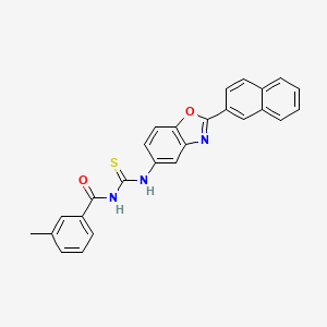 3-methyl-N-{[2-(naphthalen-2-yl)-1,3-benzoxazol-5-yl]carbamothioyl}benzamide