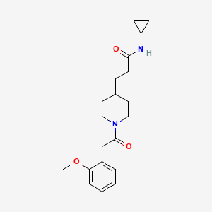 N-cyclopropyl-3-{1-[(2-methoxyphenyl)acetyl]-4-piperidinyl}propanamide