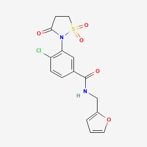 4-chloro-3-(1,1-dioxido-3-oxo-2-isothiazolidinyl)-N-(2-furylmethyl)benzamide