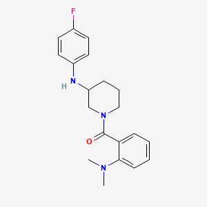 molecular formula C20H24FN3O B5191106 1-[2-(dimethylamino)benzoyl]-N-(4-fluorophenyl)-3-piperidinamine 