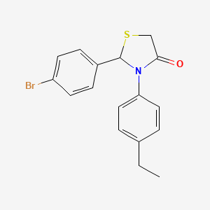 2-(4-bromophenyl)-3-(4-ethylphenyl)-1,3-thiazolidin-4-one