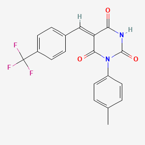 1-(4-methylphenyl)-5-[4-(trifluoromethyl)benzylidene]-2,4,6(1H,3H,5H)-pyrimidinetrione