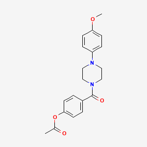 [4-[4-(4-Methoxyphenyl)piperazine-1-carbonyl]phenyl] acetate