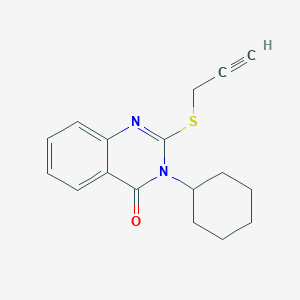 molecular formula C17H18N2OS B5191187 3-cyclohexyl-2-prop-2-ynylsulfanylquinazolin-4-one 