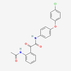 2-(2-acetamidophenyl)-N-[4-(4-chlorophenoxy)phenyl]-2-oxoacetamide