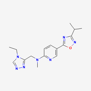 N-[(4-ethyl-4H-1,2,4-triazol-3-yl)methyl]-5-(3-isopropyl-1,2,4-oxadiazol-5-yl)-N-methyl-2-pyridinamine