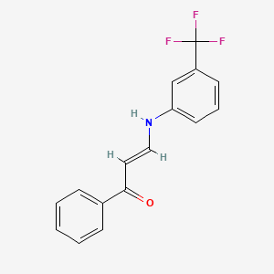 (2E)-1-Phenyl-3-{[3-(trifluoromethyl)phenyl]amino}prop-2-EN-1-one