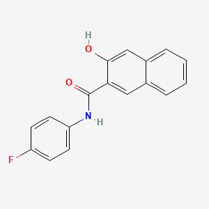 molecular formula C17H12FNO2 B5191223 n-(4-fluorophenyl)-3-hydroxynaphthalene-2-carboxamide CAS No. 6267-93-2