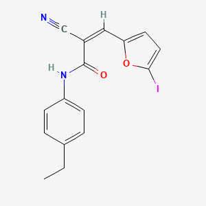 (2Z)-2-cyano-N-(4-ethylphenyl)-3-(5-iodofuran-2-yl)prop-2-enamide