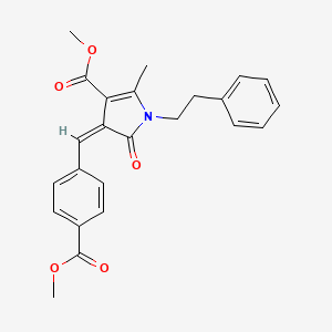 Methyl (4Z)-4-{[4-(methoxycarbonyl)phenyl]methylidene}-2-methyl-5-oxo-1-(2-phenylethyl)-4,5-dihydro-1H-pyrrole-3-carboxylate