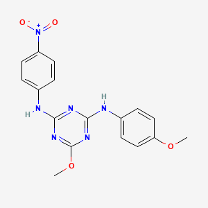 6-METHOXY-N2-(4-METHOXYPHENYL)-N4-(4-NITROPHENYL)-1,3,5-TRIAZINE-2,4-DIAMINE