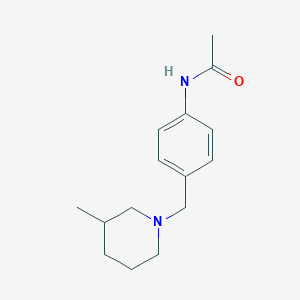 N-[4-[(3-methylpiperidin-1-yl)methyl]phenyl]acetamide